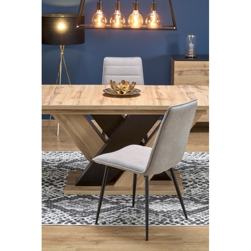 Masă extensibilă de dining DROM 160/200x90 cm stejar wotan/negru