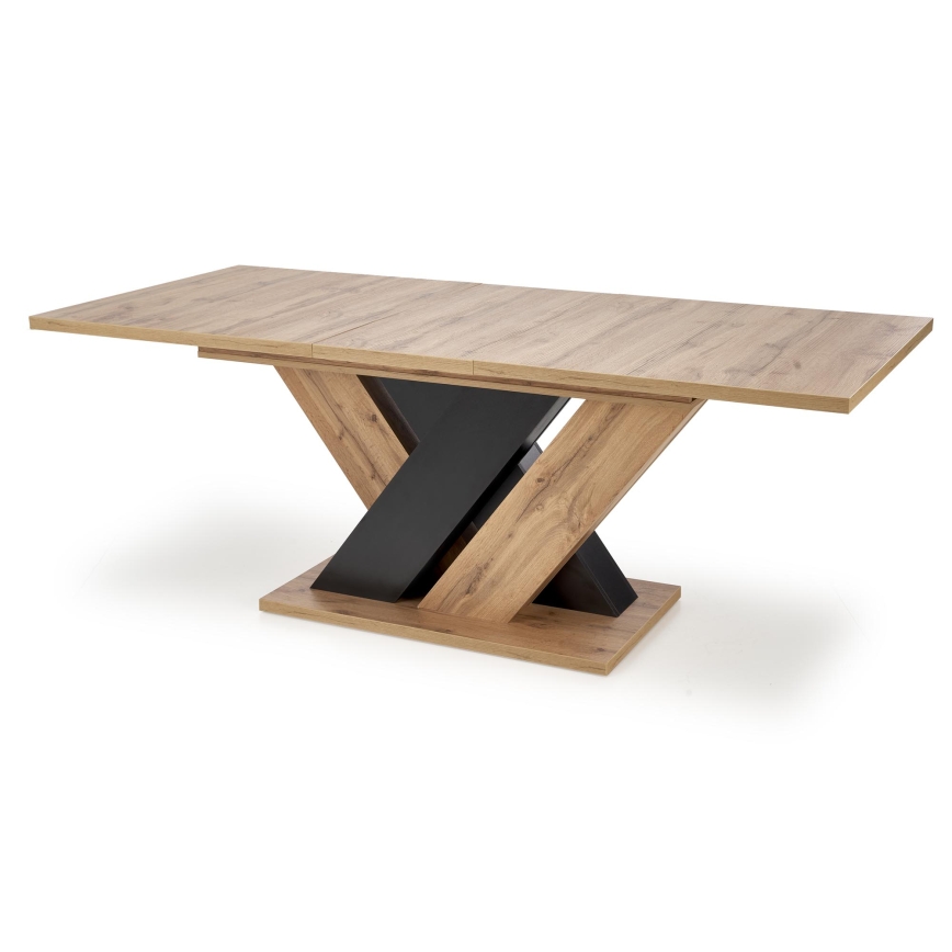 Masă extensibilă de dining DROM 160/200x90 cm stejar wotan/negru