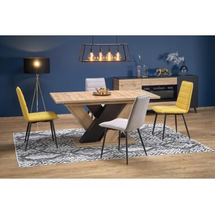 Masă extensibilă de dining DROM 160/200x90 cm stejar wotan/negru