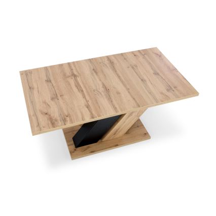 Masă extensibilă de dining DROM 160/200x90 cm stejar wotan/negru