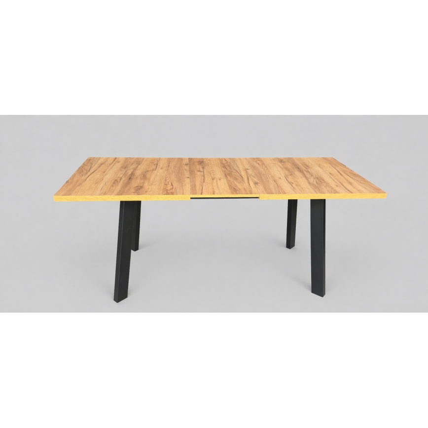 Masă extensibilă de dining KERNO 150/190x80 cm stejar craft/negru