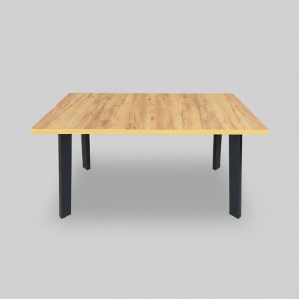 Masă extensibilă de dining KERNO 150/190x80 cm stejar craft/negru