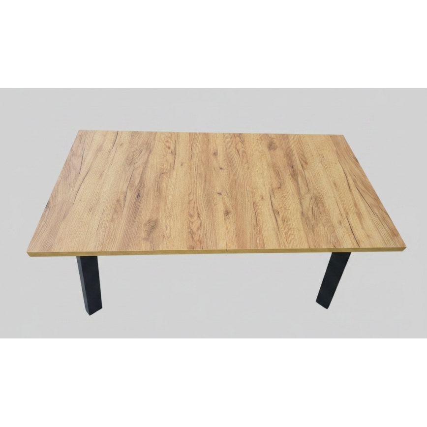Masă extensibilă de dining KERNO 150/190x80 cm stejar craft/negru