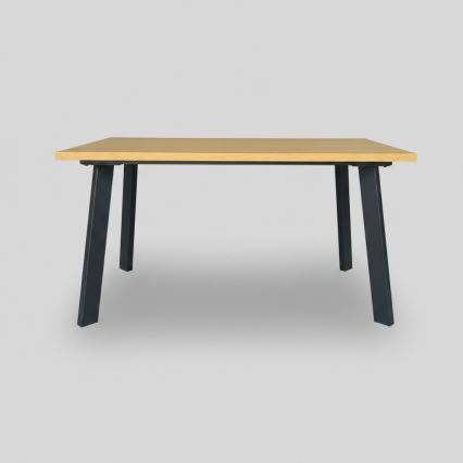 Masă extensibilă de dining KERNO 150/190x80 cm stejar craft/negru
