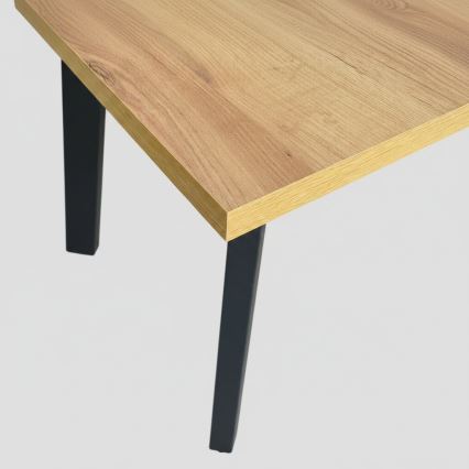 Masă extensibilă de dining KERNO 150/190x80 cm stejar craft/negru