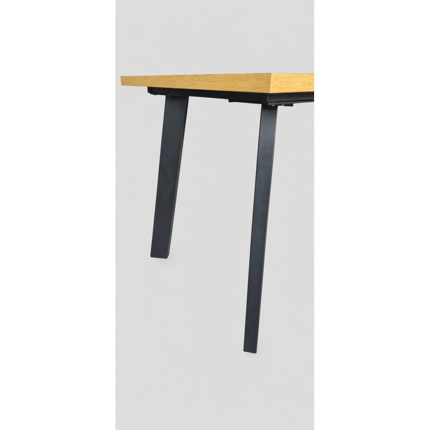 Masă extensibilă de dining KERNO 150/190x80 cm stejar craft/negru