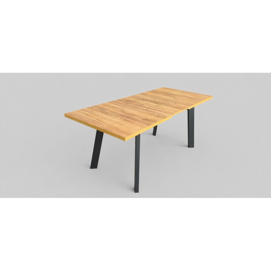 Masă extensibilă de dining KERNO 150/190x80 cm stejar craft/negru