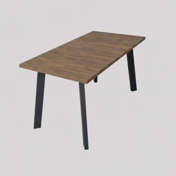 Masă extensibilă de dining KERNO 150/190x80 cm stejar Lefkas/negru