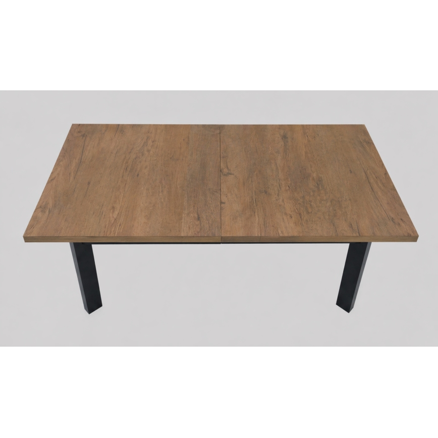 Masă extensibilă de dining KERNO 150/190x80 cm stejar Lefkas/negru