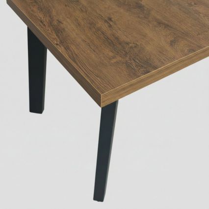 Masă extensibilă de dining KERNO 150/190x80 cm stejar Lefkas/negru