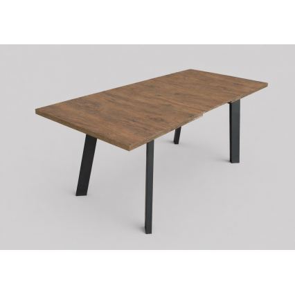 Masă extensibilă de dining KERNO 150/190x80 cm stejar Lefkas/negru