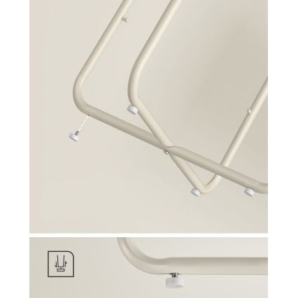 Masă laterală NOIRA crem/albă