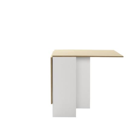 Masă pliabilă de sufragerie 75x140 cm maro/alb