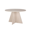 Masă rotundă de dining MATIN, Ø 120 cm, bej
