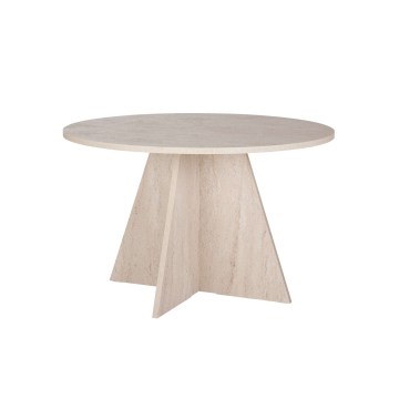 Masă rotundă de dining MATIN, Ø 120 cm, bej
