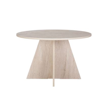 Masă rotundă de dining MATIN, Ø 120 cm, bej
