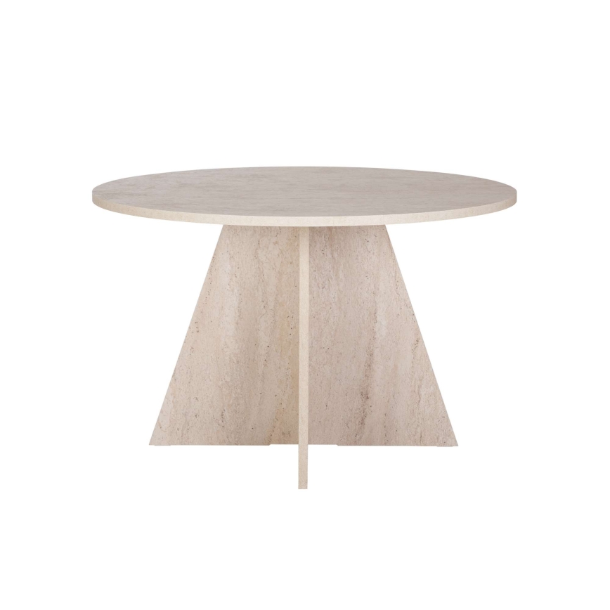 Masă rotundă de dining MATIN, Ø 120 cm, bej