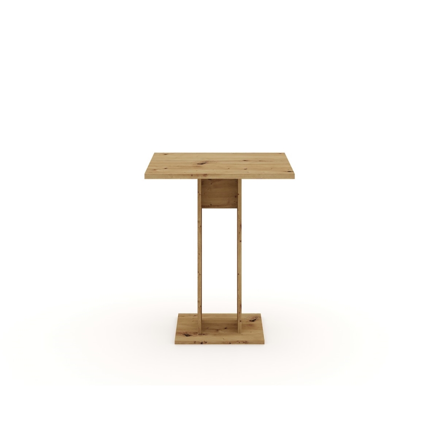 Masă STRAPO, 68 x 68 cm, stejar Artisan