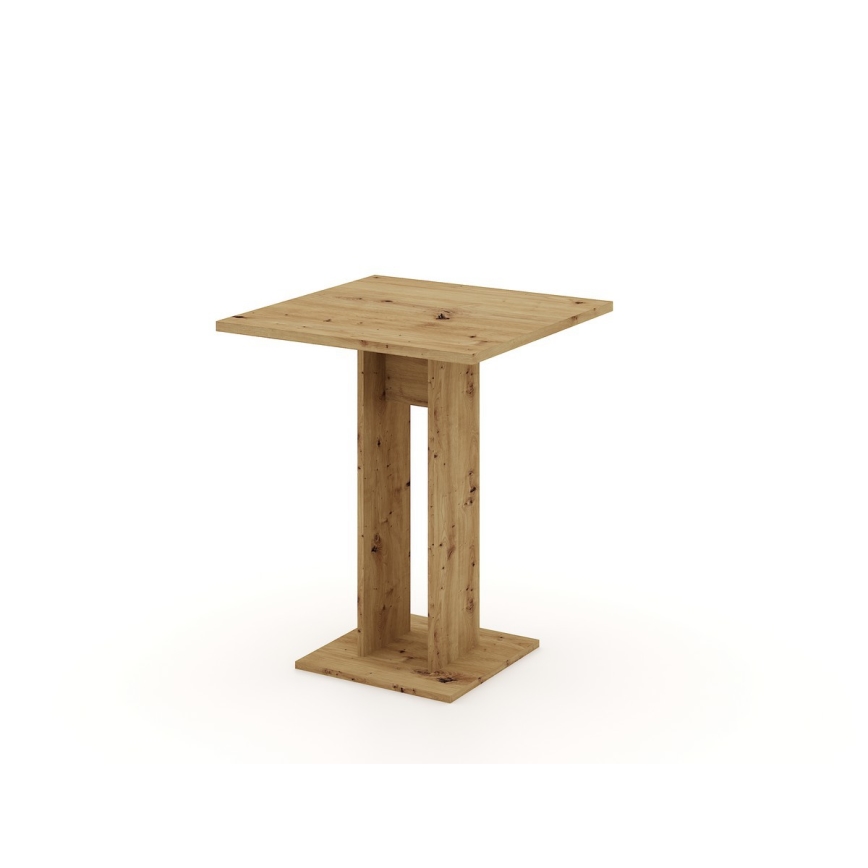 Masă STRAPO, 68 x 68 cm, stejar Artisan