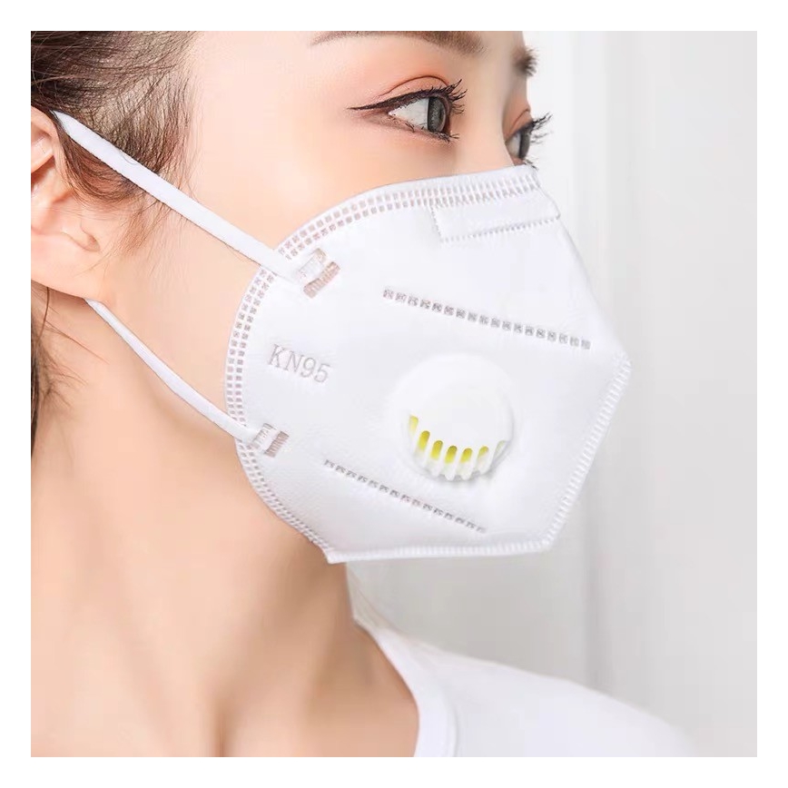 Mască de protecție respiratorie (5 straturi) cu supapă de expirație clasa KN95 (FFP2), fibră de carbon