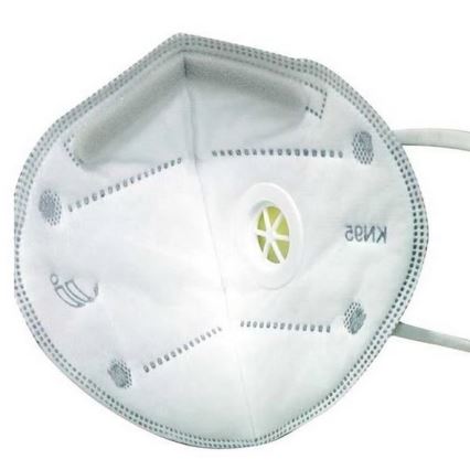 Mască de protecție respiratorie (5 straturi) cu supapă de expirație clasa KN95 (FFP2), fibră de carbon