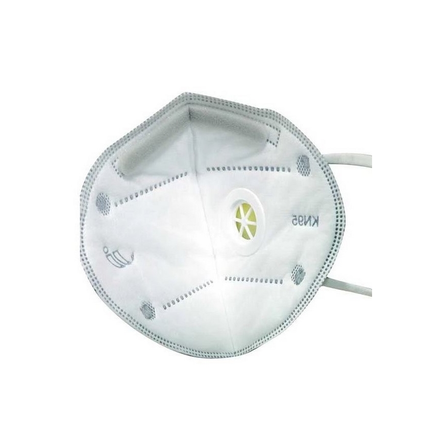 Mască de protecție respiratorie (5 straturi) cu supapă de expirație clasa KN95 (FFP2), fibră de carbon