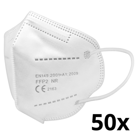 Mască de protecție respiratorie de mărime pentru copii FFP2 Kids NR CE 0370 albă 50 buc.