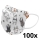 Mască de protecție respiratorie de mărime pentru copii FFP2 Kids NR CE 0370 albă pisici 100 buc.