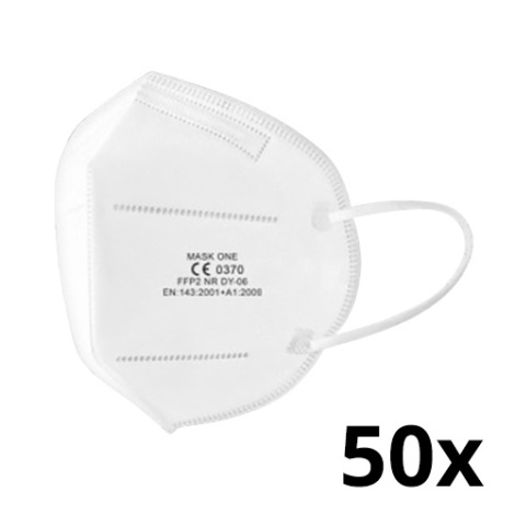 Mască de protecție respiratorie de mărime pentru copii FFP2 NR - CE 0370 Mask One albă 50 buc.