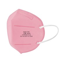 Mască de protecție respiratorie de mărime pentru copii FFP2 NR - CE 0370 roz Mask One 1 buc.