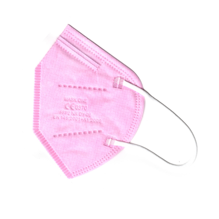 Mască de protecție respiratorie de mărime pentru copii FFP2 NR - CE 0370 roz Mask One 1 buc.
