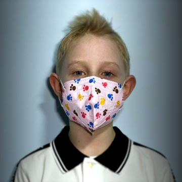 Mască de protecție respiratorie de mărime pentru copii FFP2 NR Kids lăbuțe 1 buc.