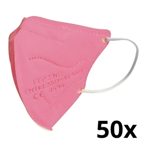 Mască de protecție respiratorie de mărime pentru copii FFP2 NR Kids roz 50 buc.
