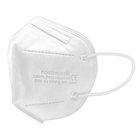 Mască de protecție respiratorie de mărime pentru copii FFP2 ROSIMASK MR-12 NR albă 1 buc.