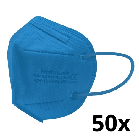 Mască de protecție respiratorie de mărime pentru copii FFP2 ROSIMASK MR-12 NR albastră 50 buc.