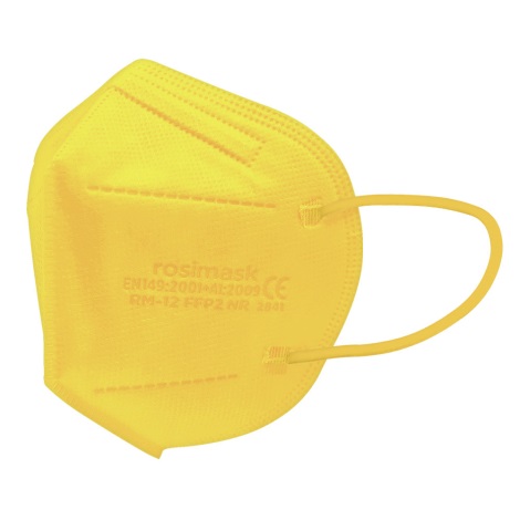 Mască de protecție respiratorie de mărime pentru copii FFP2 ROSIMASK MR-12 NR galbenă 1 buc.