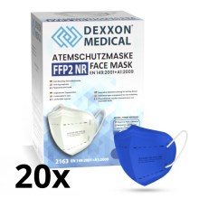 Mască de protecție respiratorie DEXXON MEDICAL FFP2 NR albastru închis 20 buc.