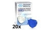 Mască de protecție respiratorie DEXXON MEDICAL FFP2 NR albastru închis 20 buc.