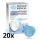 Mască de protecție respiratorie FFP2 NR albastru deschis DEXXON MEDICAL 20 buc.