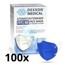 Mască de protecție respiratorie FFP2 NR albastru închis DEXXON MEDICAL 100 buc.