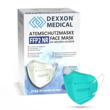 Mască de protecție respiratorie FFP2 NR azurie DEXXON MEDICAL 1 buc.