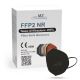 Mască de protecție respiratorie FFP2 NR CE 0598 neagră 1 buc.