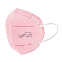 Mască de protecție respiratorie FFP2 NR CE 0598 roz 1 buc.