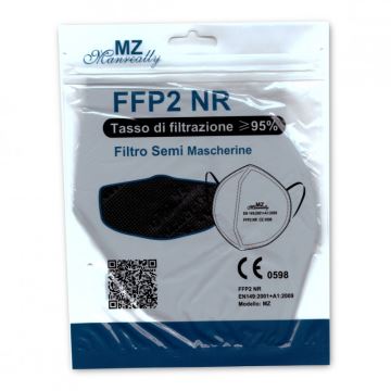 Mască de protecție respiratorie FFP2 NR CE 0598 roz închis 20 buc.