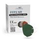 Mască de protecție respiratorie FFP2 NR CE 0598 verde închis 1 buc.