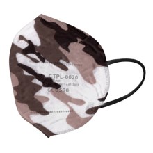 Mască de protecție respiratorie FFP2 NR / KN95 camuflaj Media Sanex 1 buc.