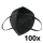 Mască de protecție respiratorie FFP2 NR / KN95 neagră Media Sanex 100 buc.