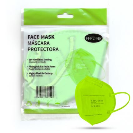 Mască de protecție respiratorie FFP2 NR / KN95 verde Media Sanex 100 buc.