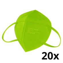 Mască de protecție respiratorie FFP2 NR / KN95 verde Media Sanex 20 buc.