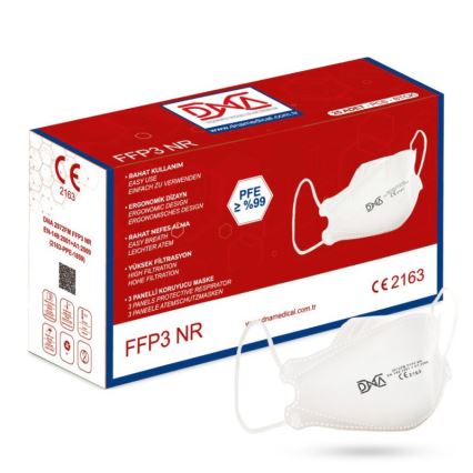 Mască de protecție respiratorie FFP3 NR CE 2163 Medical DNA 1 buc.
